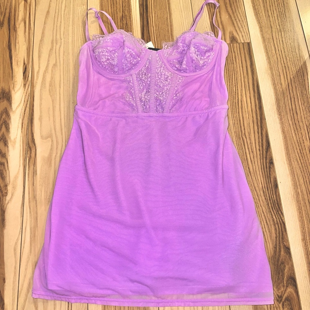 URBAN OUTFITTERS BRENNA BUSTIER MINI DRESS, PURPLE💜